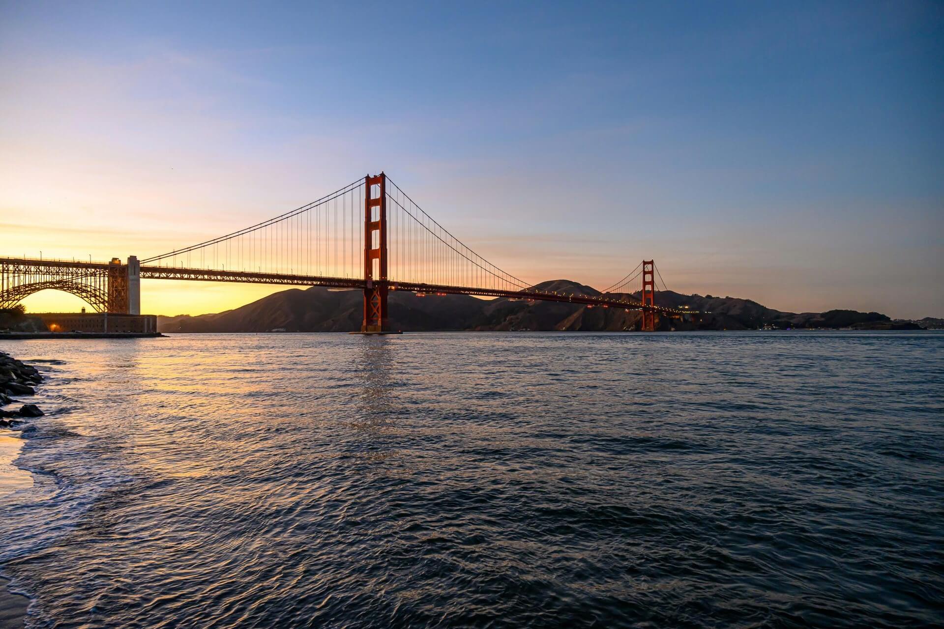 Beautiful view of the Golden Gate Bridge, San Franscisco, California