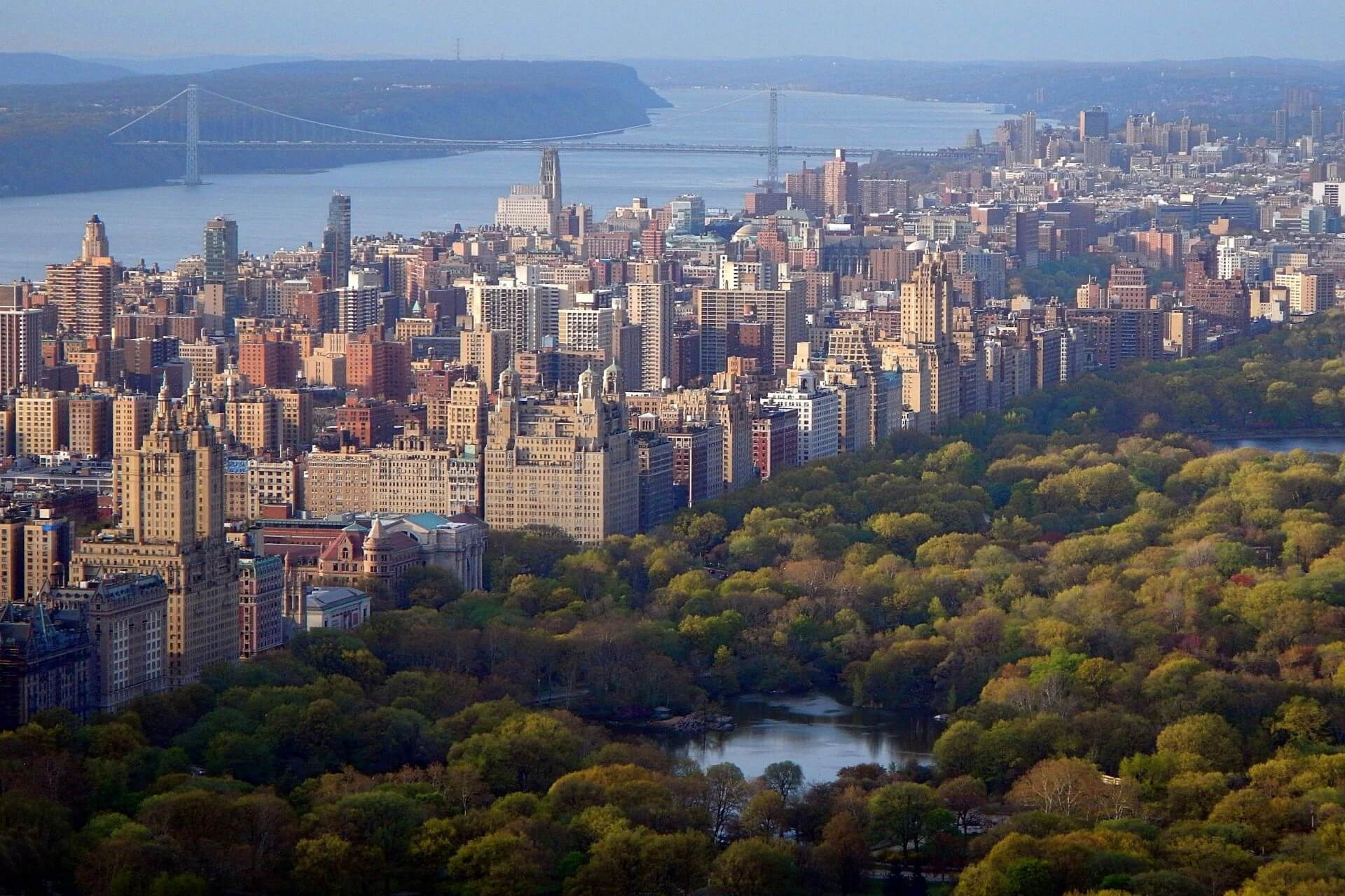 Beautiful aerial view of New York City